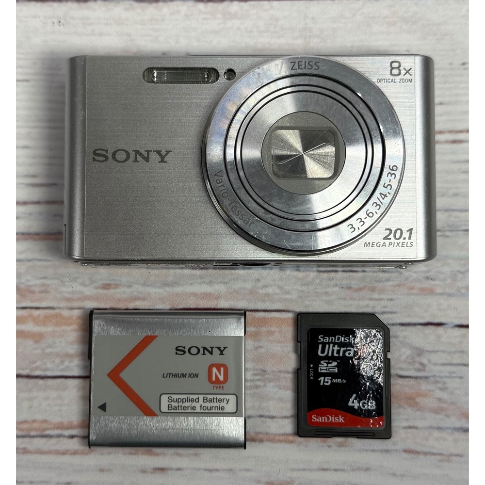 Sony Cyber-shot DSC-W830 Silver Digital Camera 20.1MP 8x Optical Zoom ZEISS Lens - Picture 9 of 11